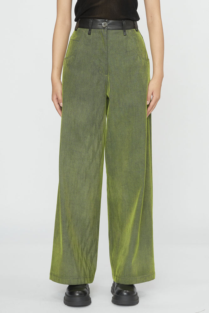 Song for the Mute Wide Leg Pants Lime