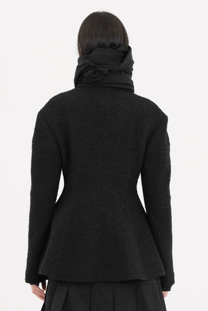 X Shaped Coat Black