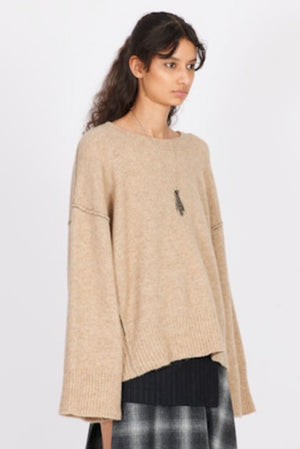 Yak Boxy Sweater Natural