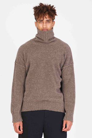 Yak Turtleneck Sweater Taupe