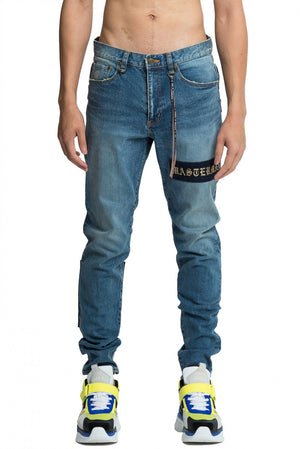 side Mastermind World Mens Indigo Jeans