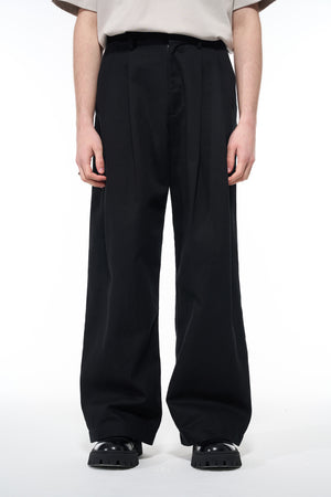 Attempt Black Pinched Seam Track Pants
