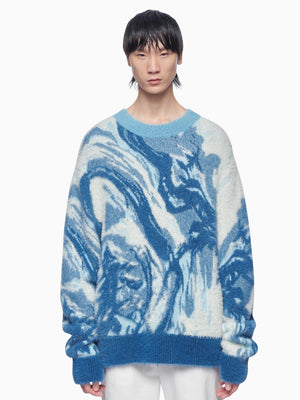 Feng Chen Wang Blue Landscape Knit