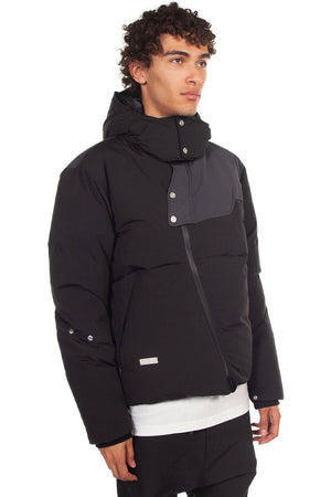 C2H4 Black Asymmetric Puffer Jacket