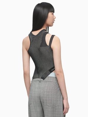 FCW Cut Away Ribbed Knit