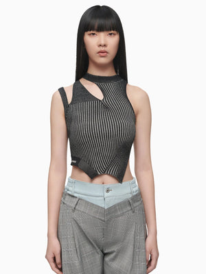 Feng Chen Wang Cut Away Ribbed Knit