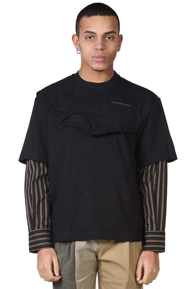 Feng Chen Wang 2 in 1 long Sleeve T-Shirt Black