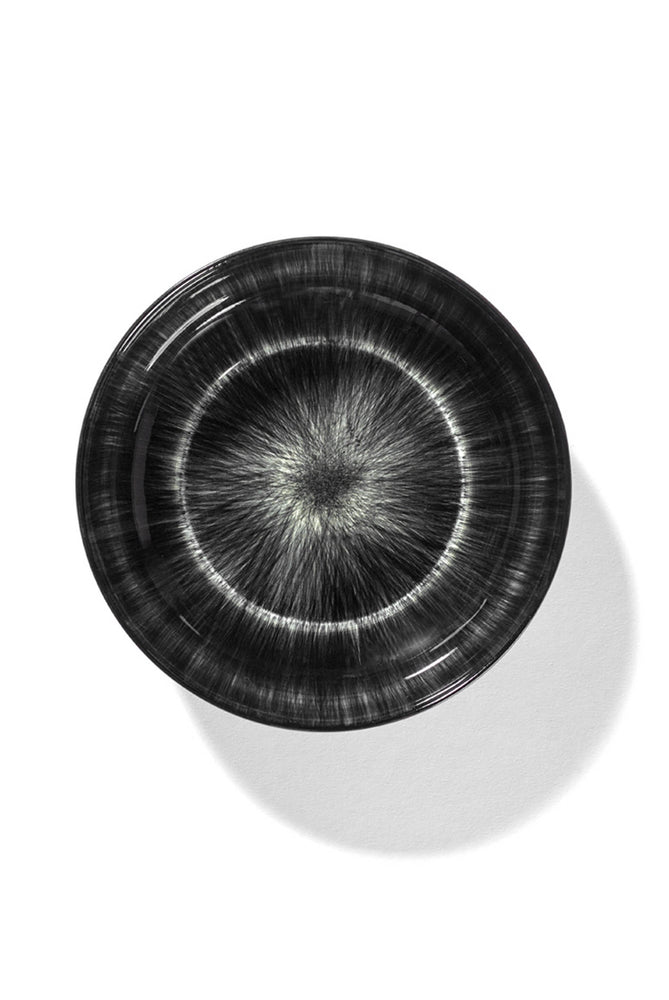 Ann serax HIGH PLATE DÉ OFF-WHITE/BLACK VAR C