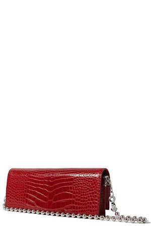 Hanwen Red Croc Shoulder Bag