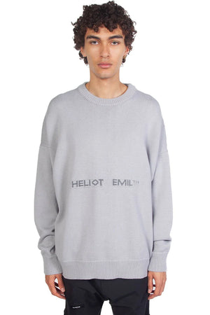 Heliot Emil Logo Oversized Crewneck Knit