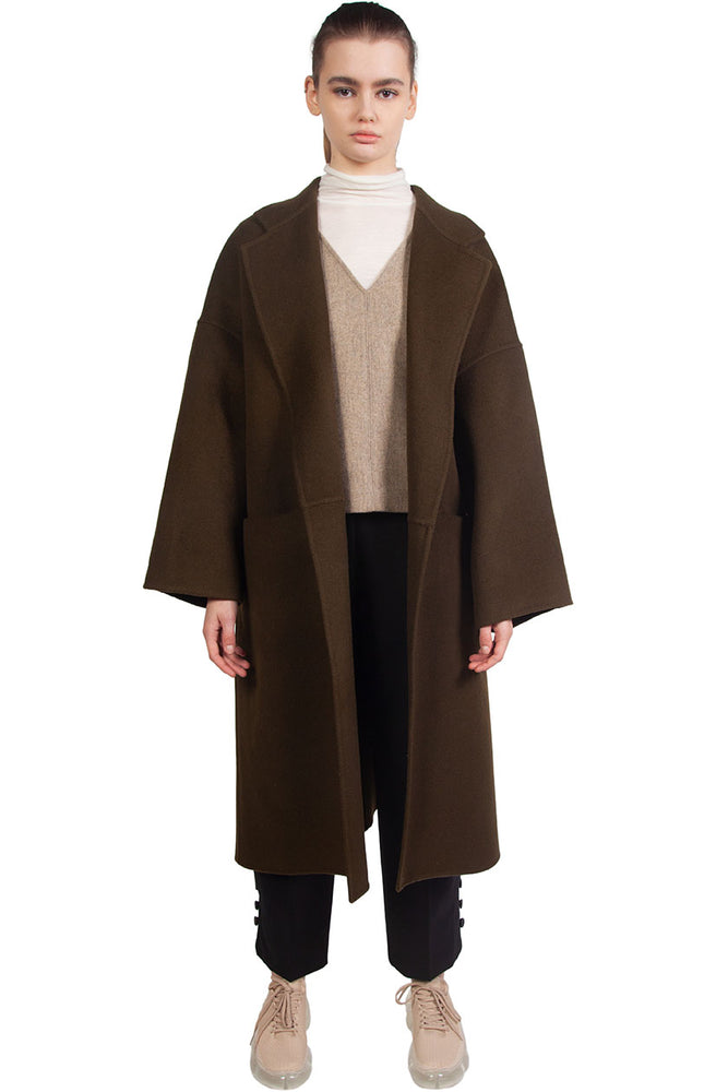 KinderSalmon Olive Oversized Coat 