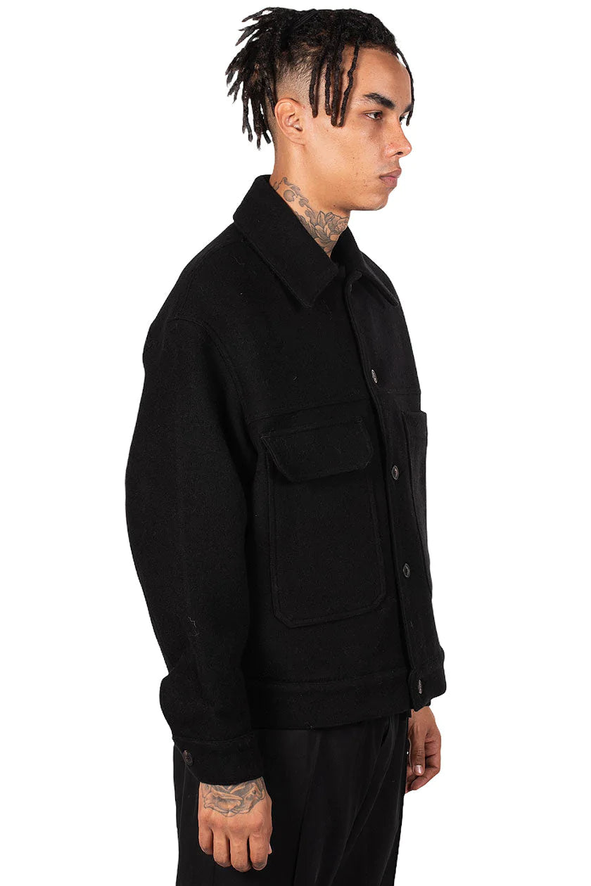 Lownn Black Workwear Jacket | UJNG