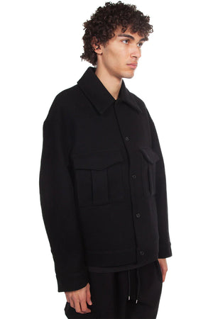 Lownn Black Utility Jacket for Men