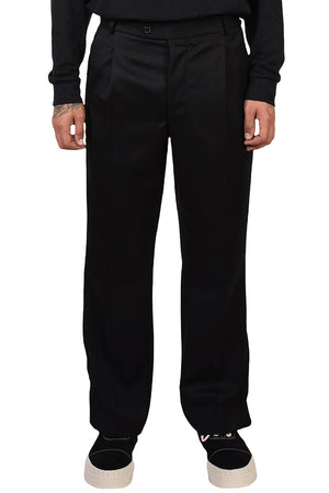 Lownn Split Straight Trousers Black for Men