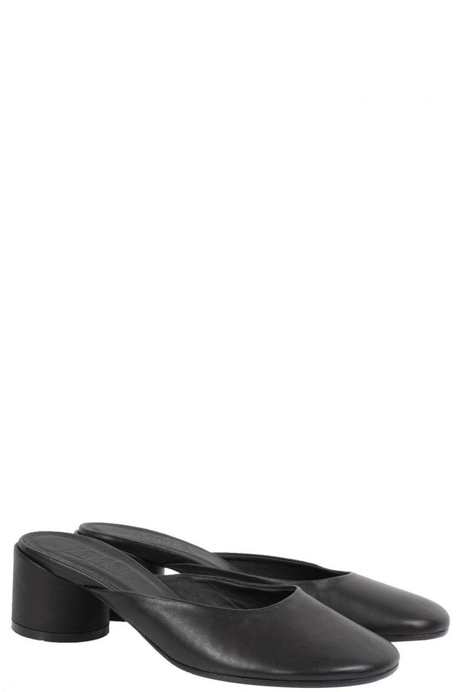 MM6 Black Heel mules