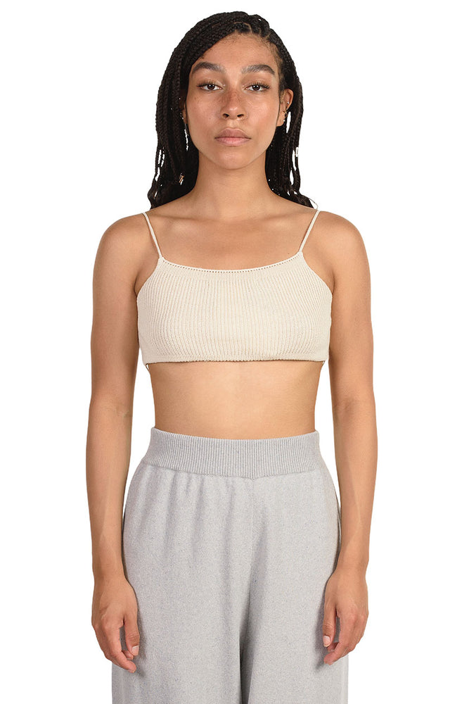 Monica Cordera Natural Knit Linen Top