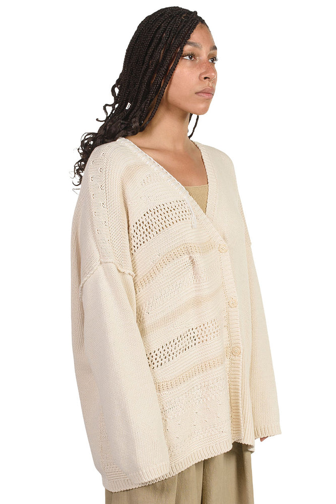 Monica Cordera Natural Patched Cardigan