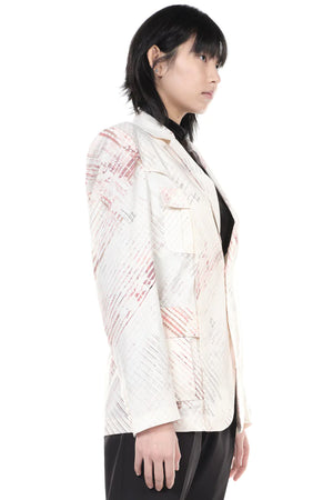 Feng Chen Wang Ivory Printed Blazer