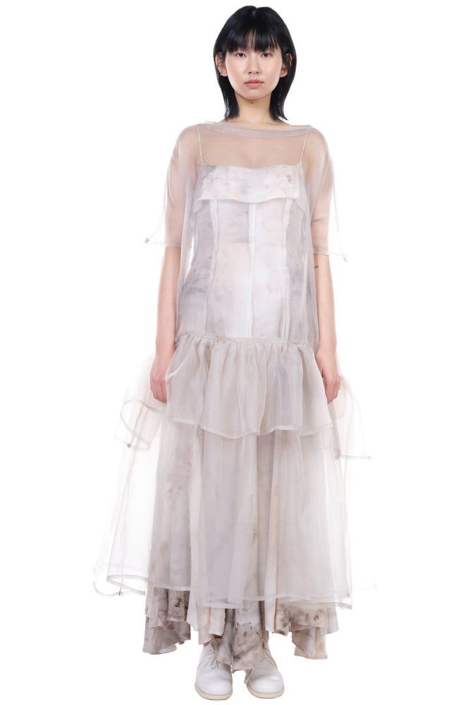  Peng Tai See-through Silk Dress Grey