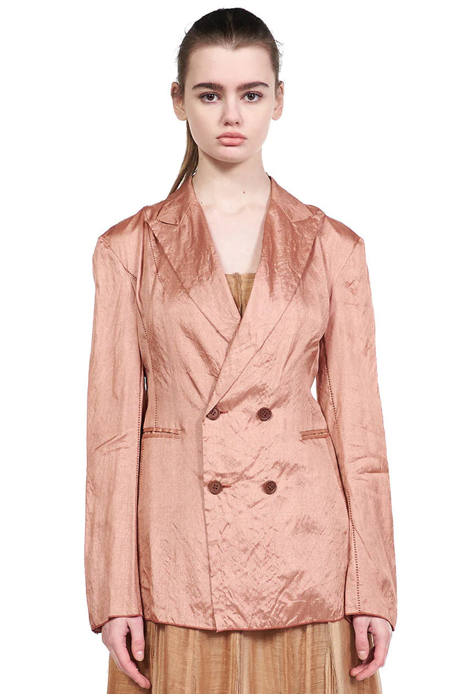 Phaedo Double Breasted Silk Blazer