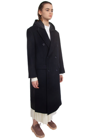 Recode Sports Layered Double Breasted Coat