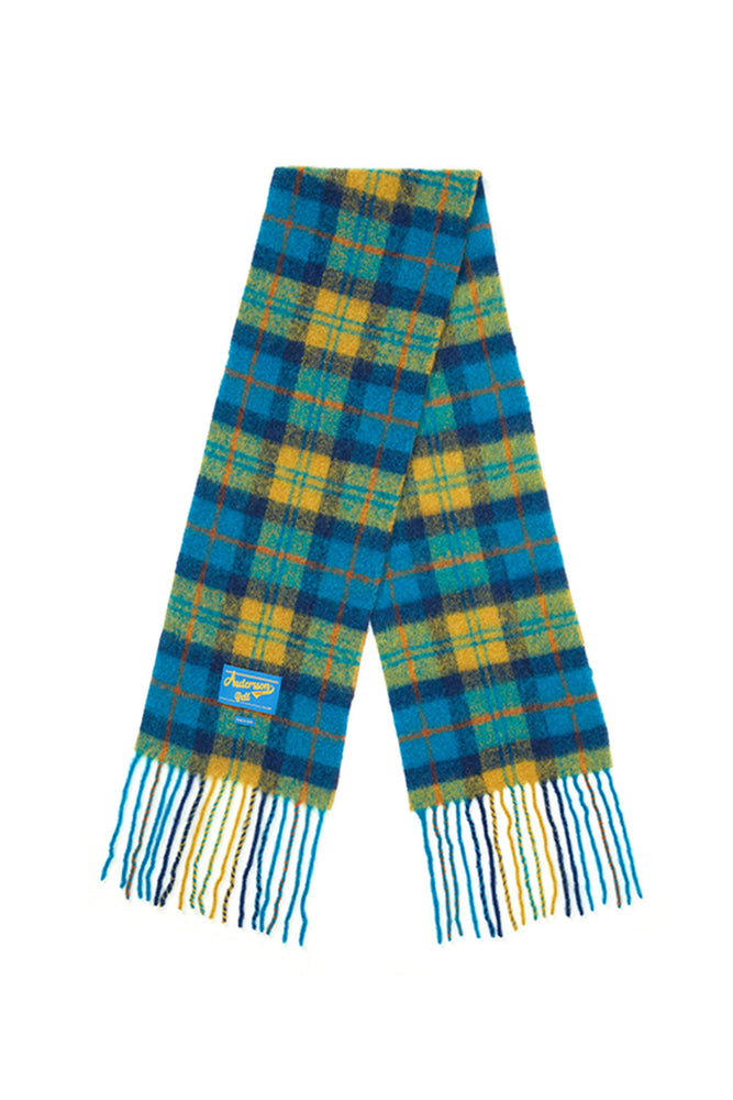 Stola Big Check Scarf Blue