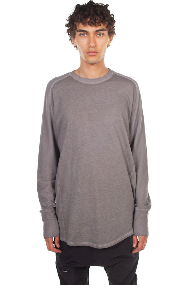 Tobias Birk Nielsen Grey Cold Dye Long Sleeves T-shirt