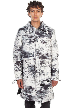 Tobias Birk Nielsen Long Painted Coat with Pockets 