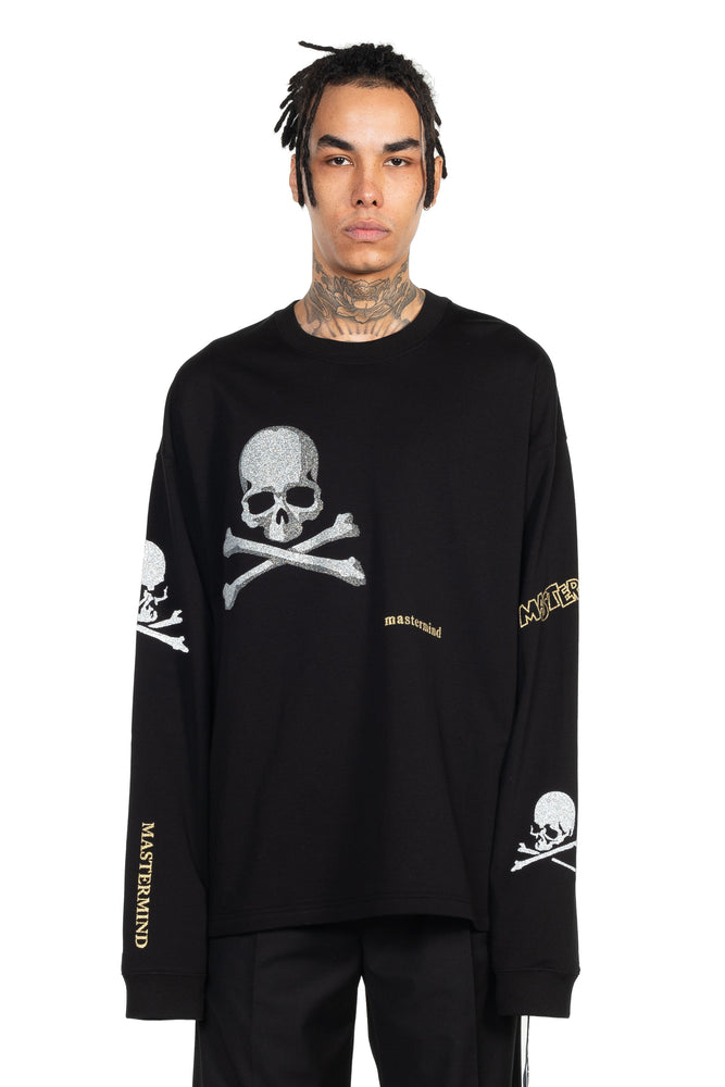 mastermind Japan Multi Logo Glass Beaded Crewneck