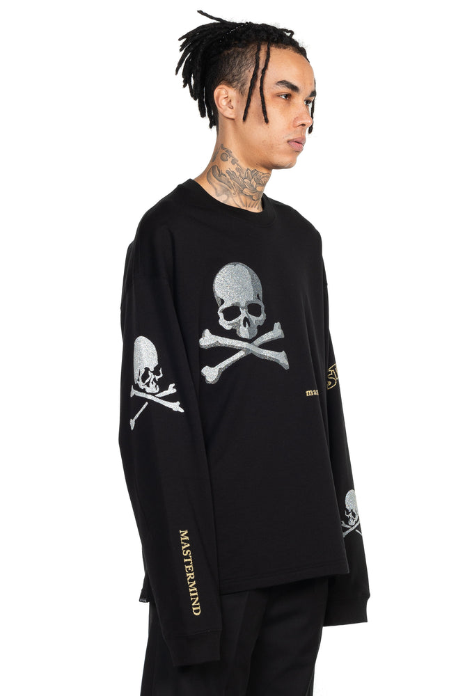 mastermind Japan Multi Logo Glass Beaded Crewneck