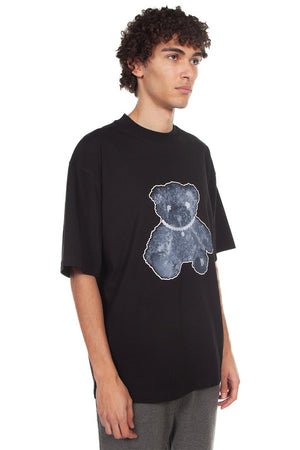 We11done Black Glow in the Dark Teddy T-shirt for Men