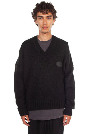 We11done Black Mohair Oversized Sweater