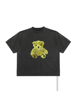We11done Charcoal Embroidered Teddy T-shirt