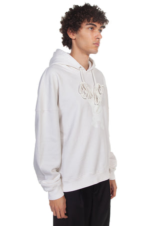 We11done White Teddy Hoodie for Men