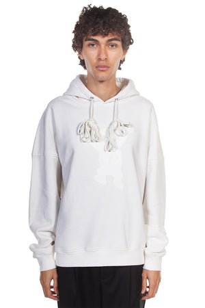 We11done White Teddy Hoodie for Men
