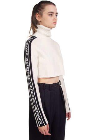 We11Done White Cropped Turtleneck