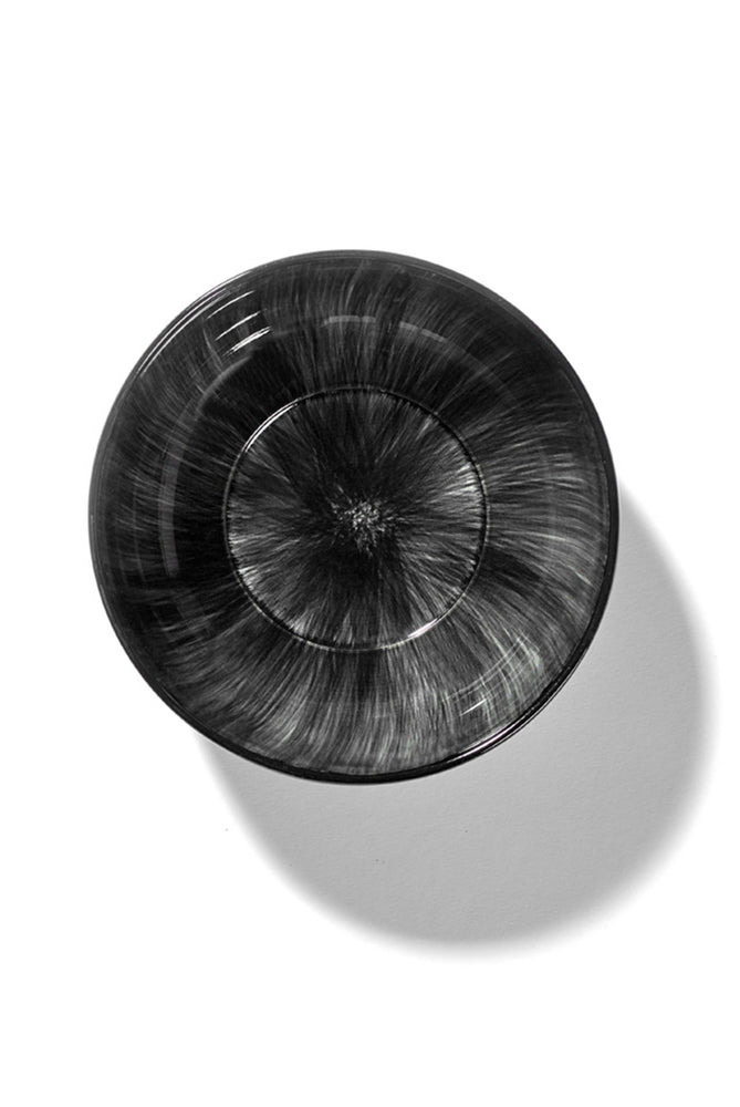 aan serax HIGH PLATE DÉ OFF-WHITE/BLACK VAR C