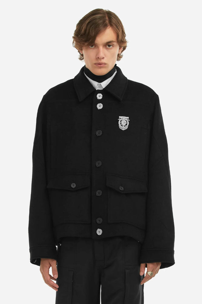 C2h4 Arch Panelled Woolen Coat