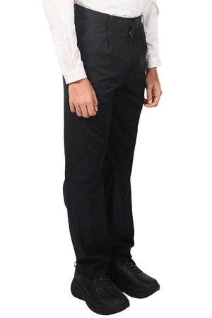 Attempt Black Angle Cutting Draped Trousers