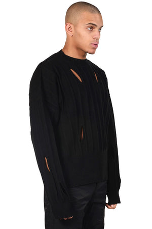 Attempt Black Arc Hollow Sweater