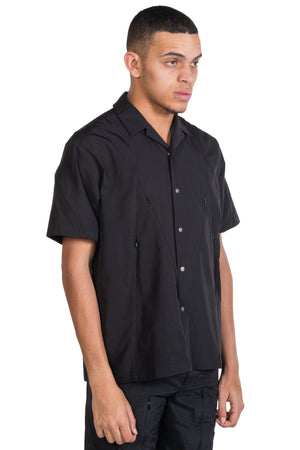 Attempt Black Cutting Invisible Zip Shirt