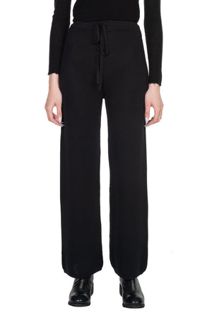 Attempt Black Knitted Pants for Women