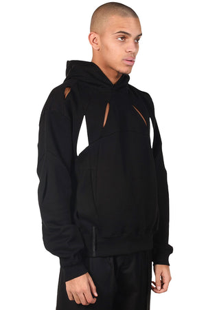 Attempt Black Triangle Hollow Hoodie for Men