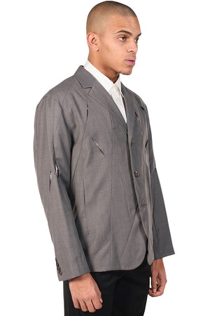 Attempt Grey Cut Out Blazer 