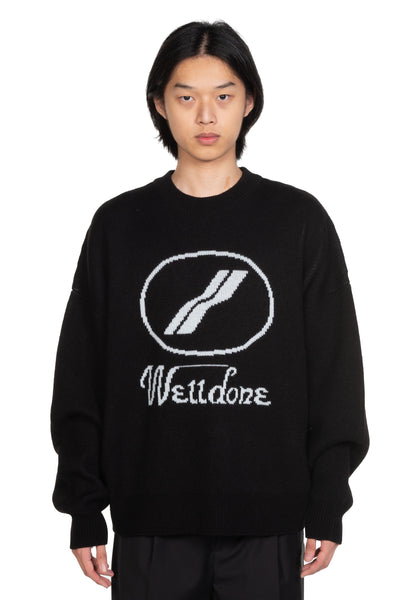 We11done Black Logo Sweater | UJNG