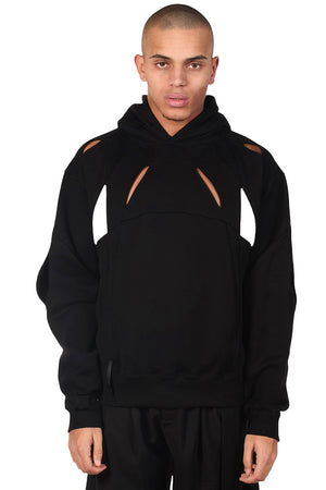 Attempt Black Triangle Hollow Hoodie for Men