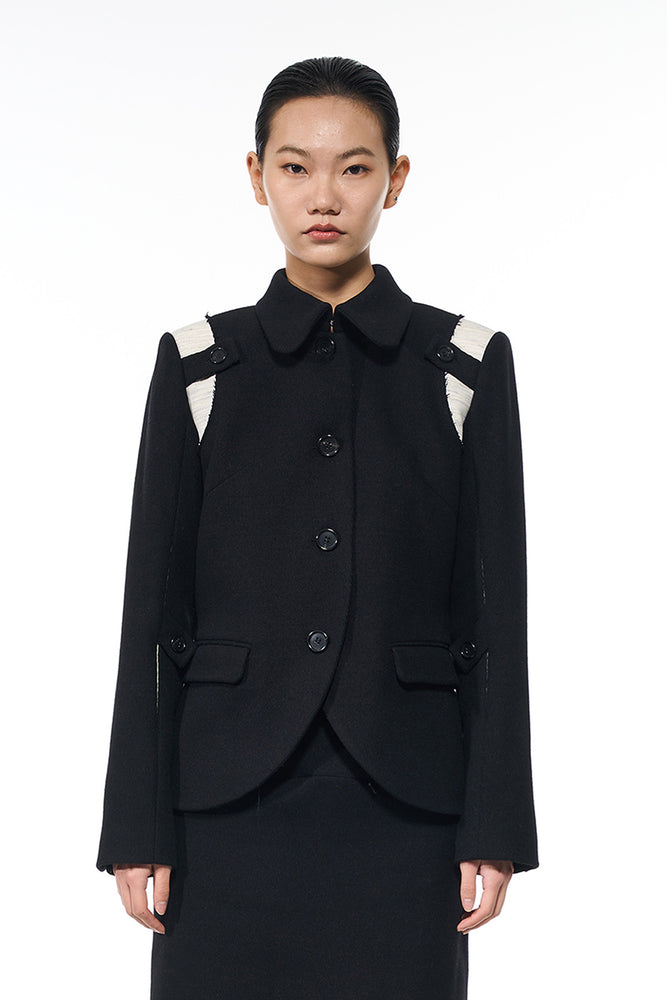 Attempt Black Wool Jacket