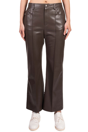Nanushka Brown Vegan Leather Trousers