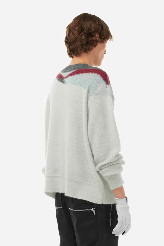 C2H4 Ellipse Panelled Mohair Sweater Cream