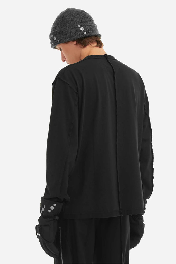 C2h4 Raw Edge Long Sleeve Tee